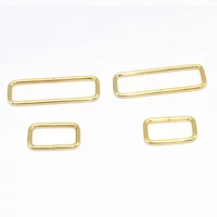 gold rectangle handbag loops strap adjustment rings clasps fastener for webbing shoulder strap bag handles rectangle rings bag 1