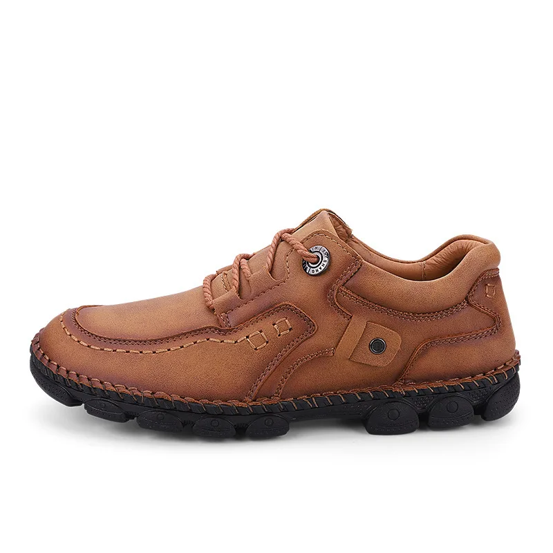 

DM209 spring plus size 48 Men's Casual Shoes Breathable Leather Business Loafers Men Rome Shoes Flat Moccasins Men chaussure