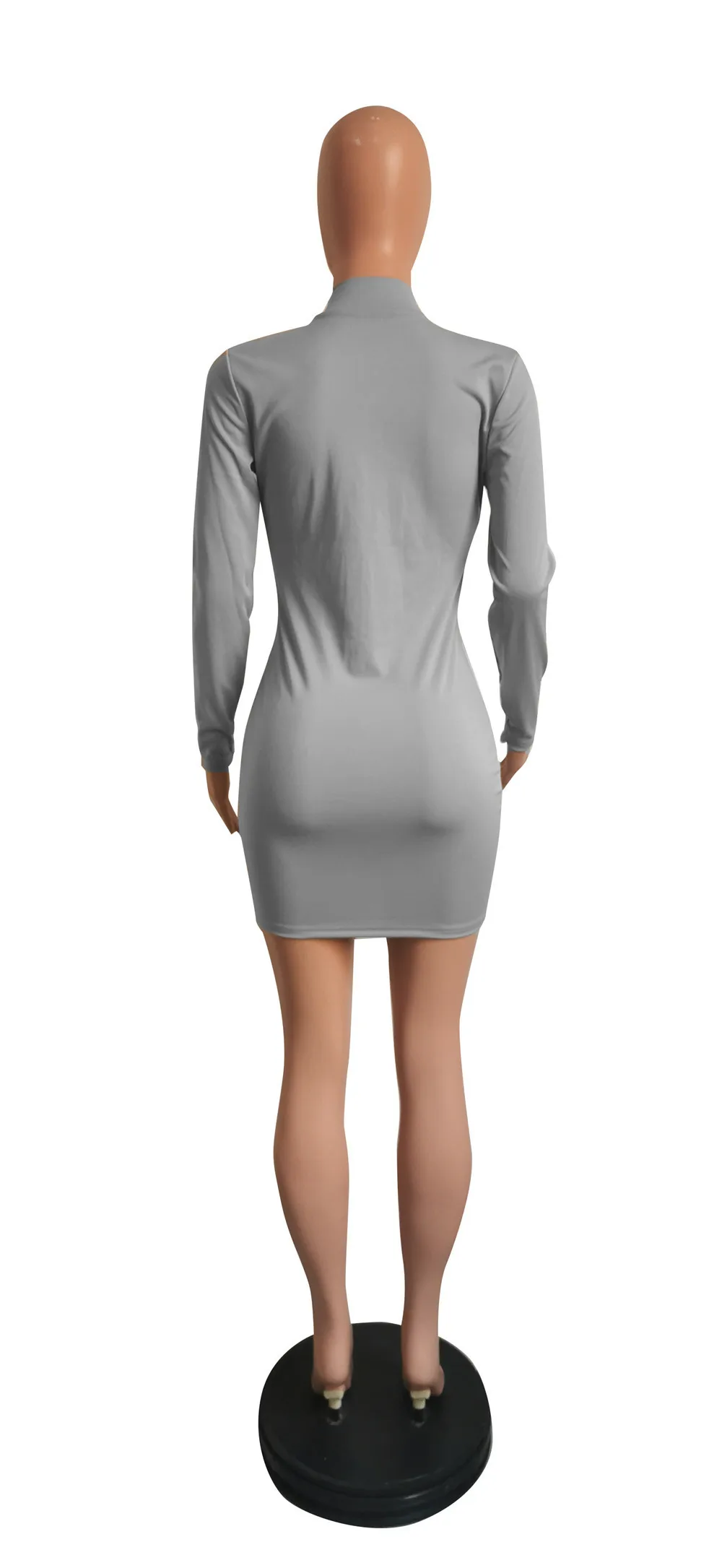 

Striped Patchwork Zipper Sexy Bandage Dress Women Clothes Pockets Long Sleeve Mini Dress Christmas Party Club Dresses Vestidos