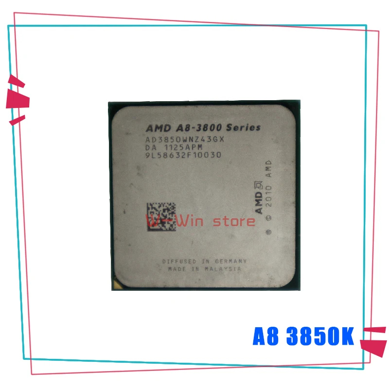 AMD A8 series 3850 2 9 ГГц Quad Core Процессор процессор AD3850WNZ43GX гнездо FM1|Процессоры| |