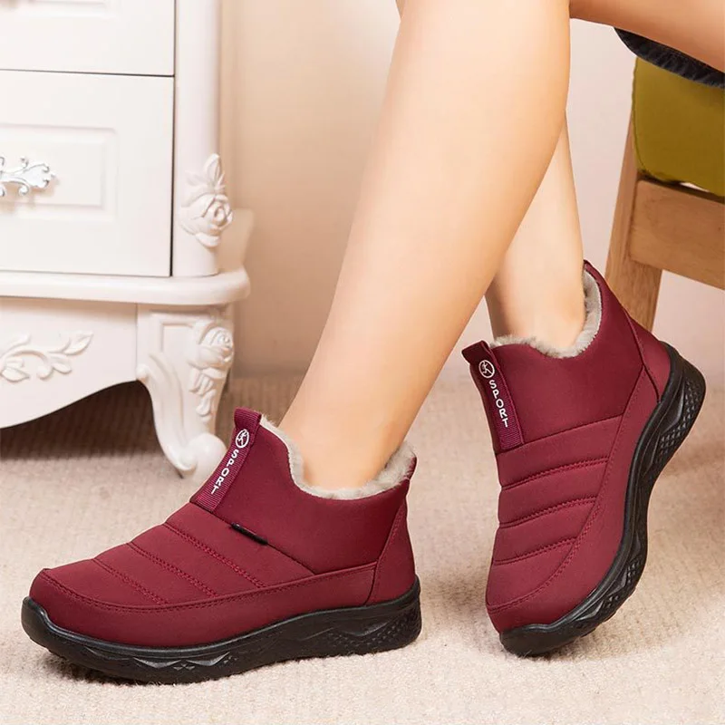 

New Men Snow Boots Plush New Warm Ankle Boots For Women Winter Boots Waterproof Women Boots Female Winter Couple Shoes Booties