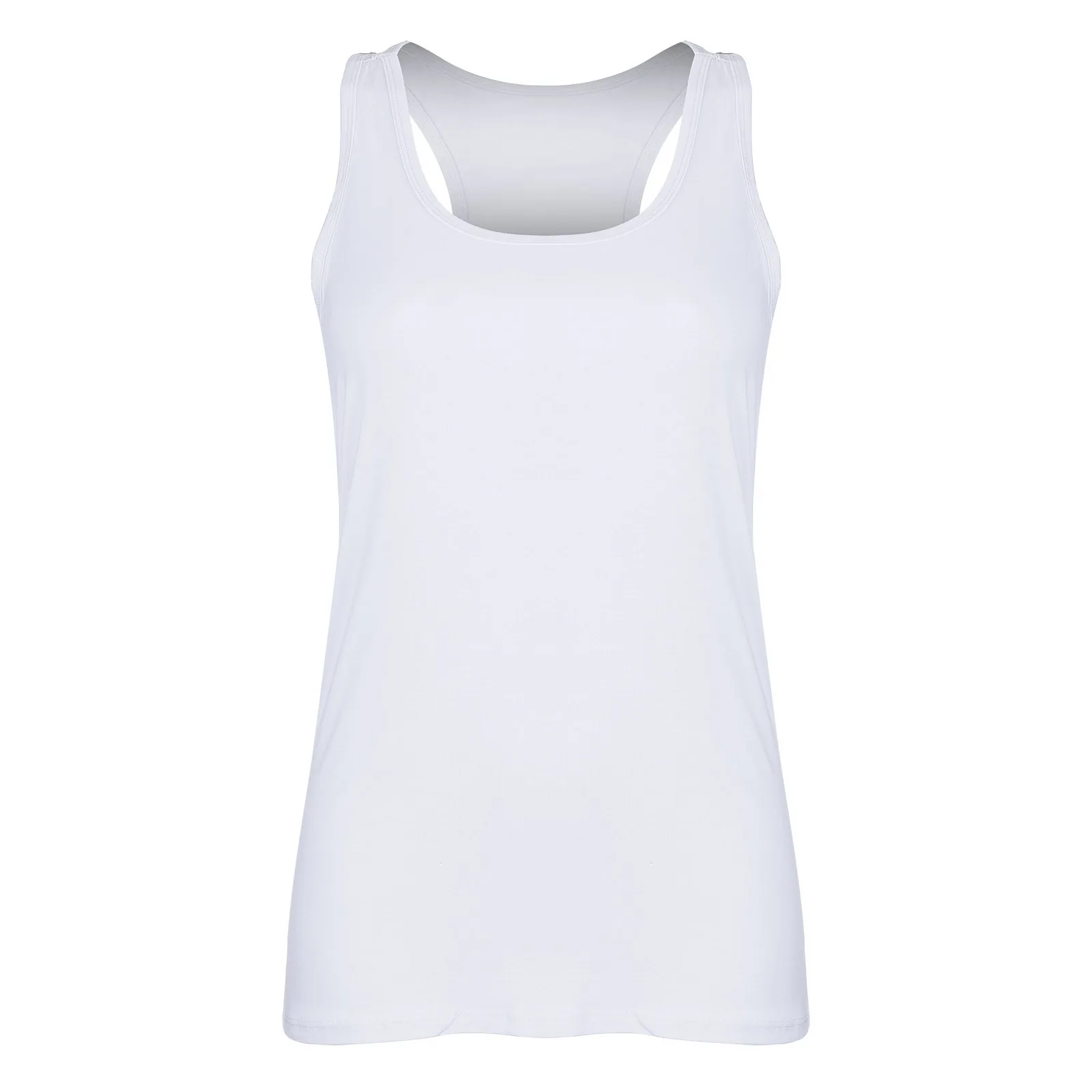 

Fashion Women's Sleeveless Bottoming Slim-Fit Tank Top Mid-Length Camisole Female Summer Sports Running Blouse Top