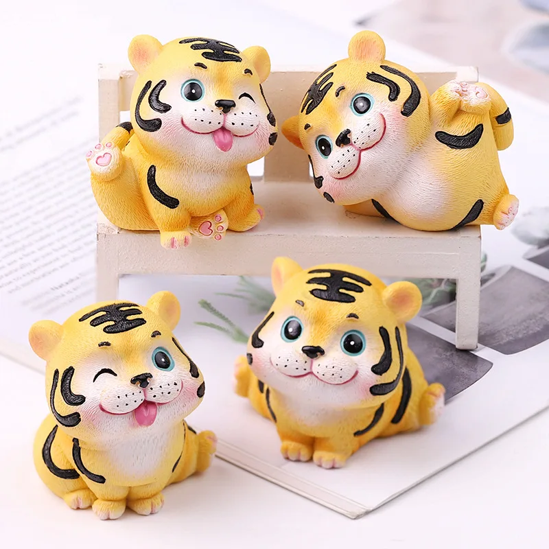 

Cute Little Tiger Desktop Doll Creative Ornaments Car Decorations Children's Gift Year Of The Tiger Gift