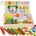 Новинка, 1 комплект, набор счетных палочек, деревянные блоки Монтессори математические числа, обучающая детская игра, обучающая игрушка палочки для развития интеллекта, подарок