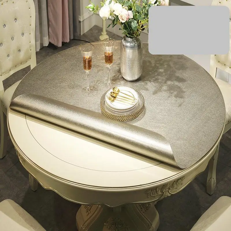 Потертая шикарная пластиковая круглая скатерть из ПВХ с начесом Toalha De Mesa | Дом и