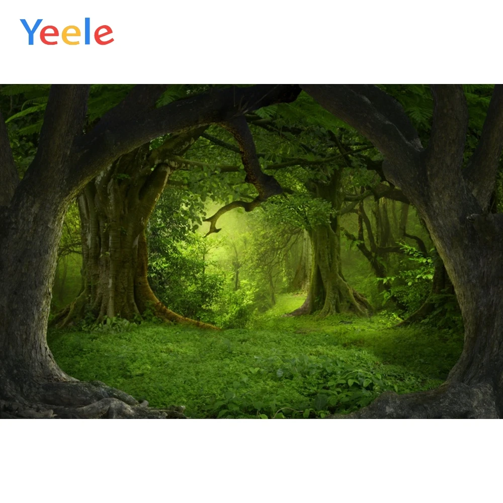 

Виниловый фон для фотографий Yeele, с изображением сказочного мультфильма, природы, леса, детских портретов, для студийной фотосъемки