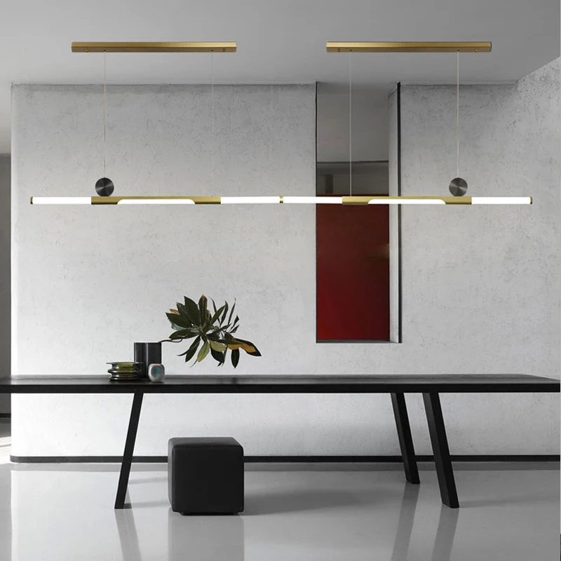 Koop Kroonluchter In Lange Eetkamer, Zwart/Goud Verdikte Glas Moderne Kroonluchter, Hall, Koffie Winkel, Studie, Led Bar Kroonluchter