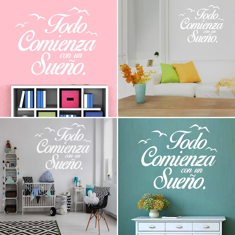 DIY английская художественная Наклейка Настенная Слова клейкие обои ПВХ