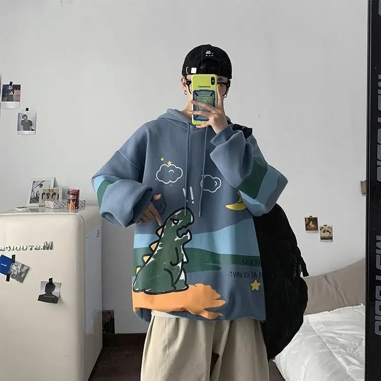 

Women's Hoodie street style autumn and winter coat fashion loose casual large Hoodie couple's sweater hip hop Sweatshirt