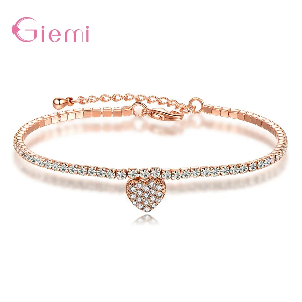 Женский браслет-цепочка из стерлингового серебра 925 пробы свадебные ювелирные