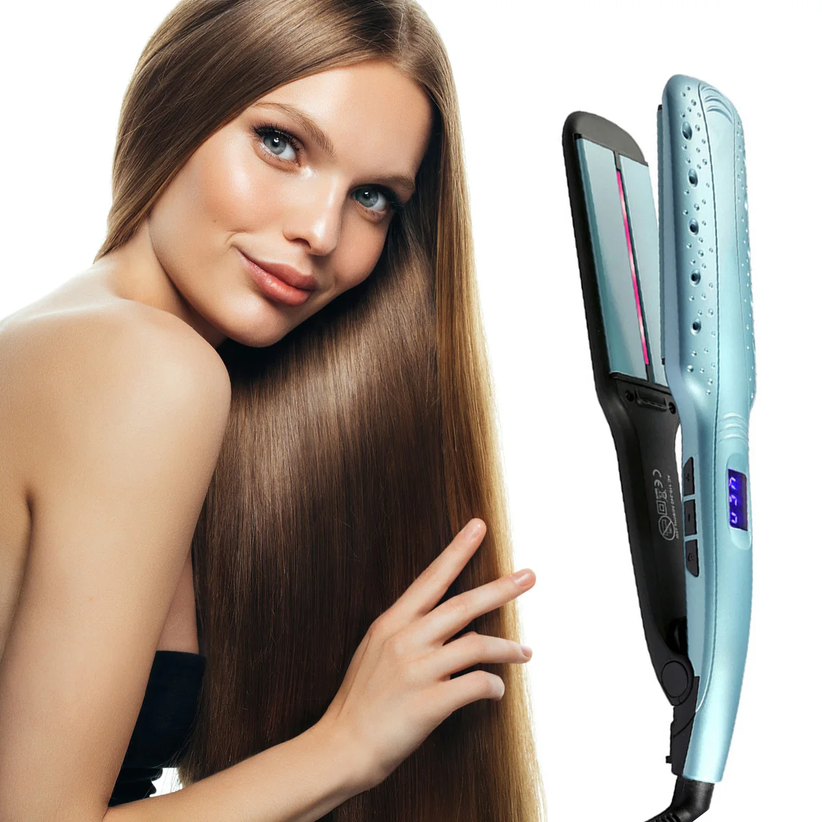 Инфракрасный выпрямитель для волос с отрицательными ионами инструмент завивки