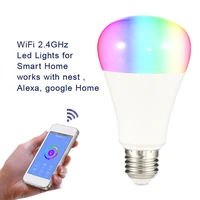 18w e27 b22 e26 smart wifi led bulb control mobile phone remote control dimming rgbcw bulb work with alexa google home