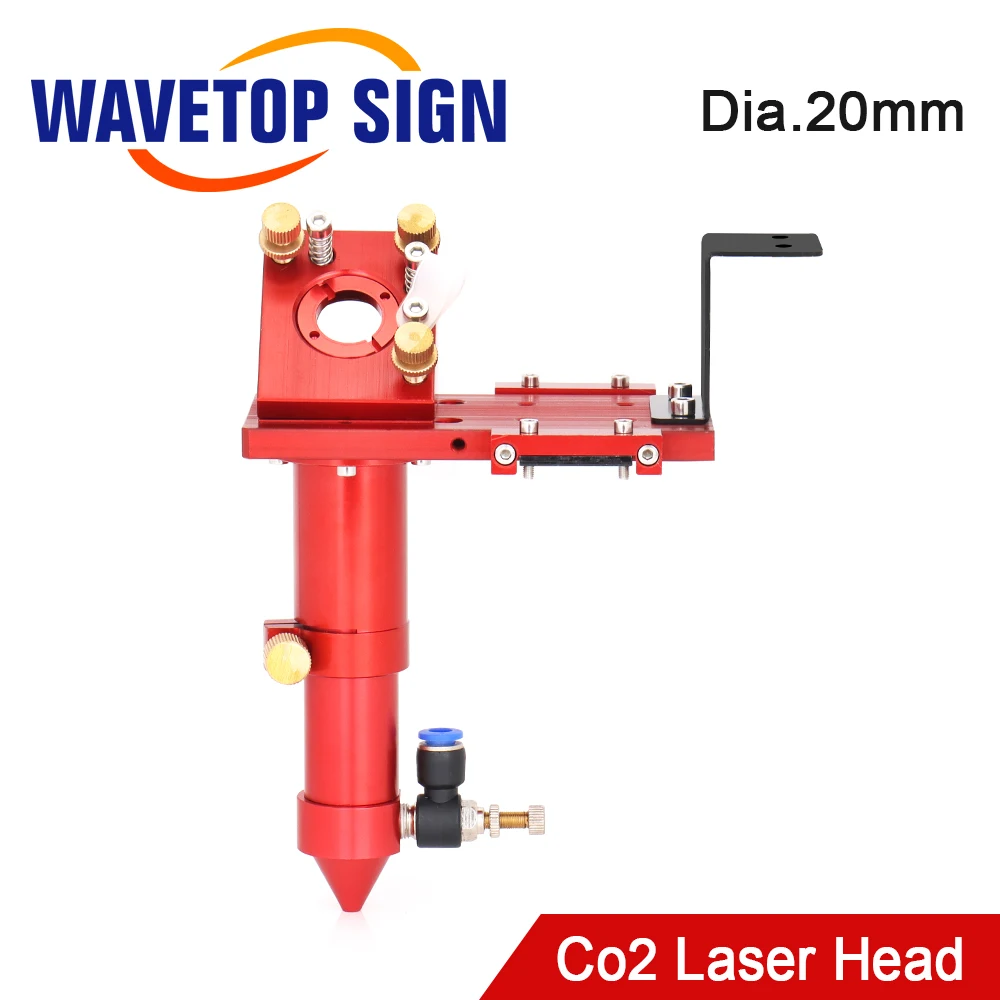 

WaveTopSign CO2 Laser Head for Lens D20mm FL50.8 & 63.5mm Mirror 25mm for E Series Co2 Laser Cutting and Engraving Machine