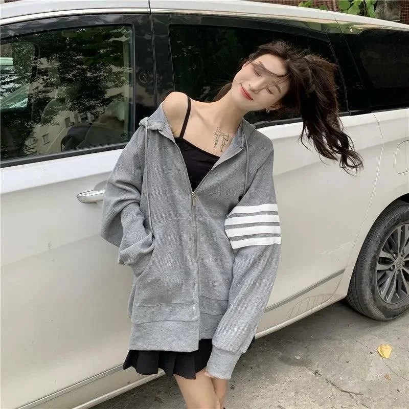 Женское хлопковое вафельное пальто с капюшоном на осень/зиму | Женская одежда