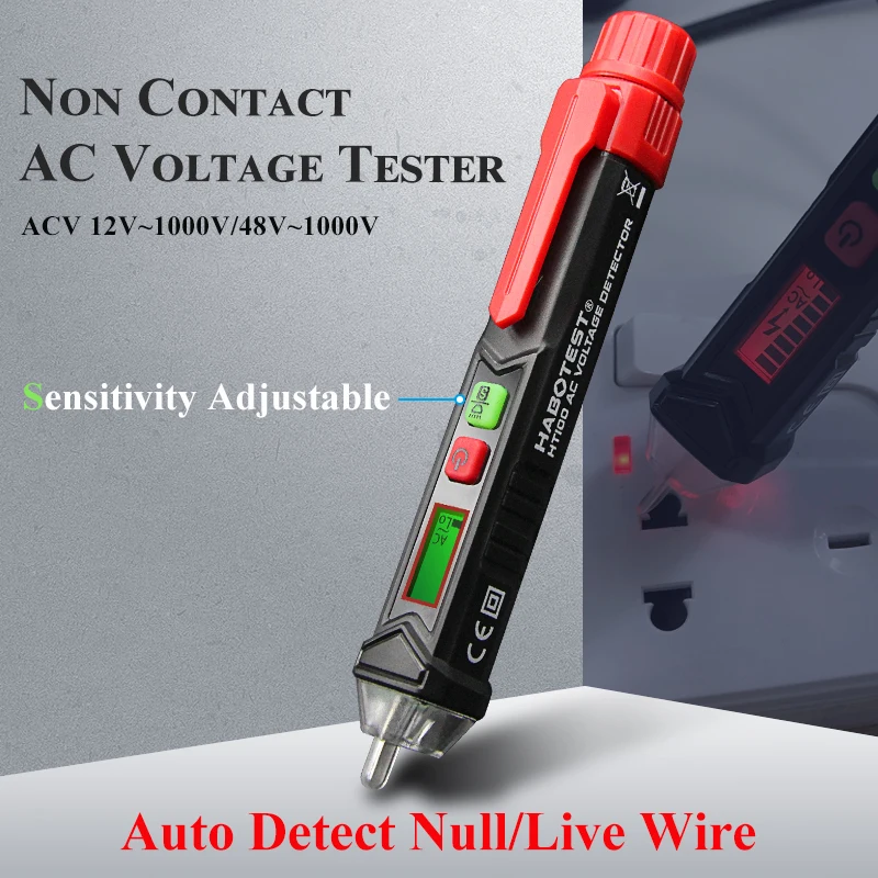 HT100E digital voltmeter Intelligent Non-contact Pen Alarm voltage detector meter ac tester auto tachometer | Инструменты