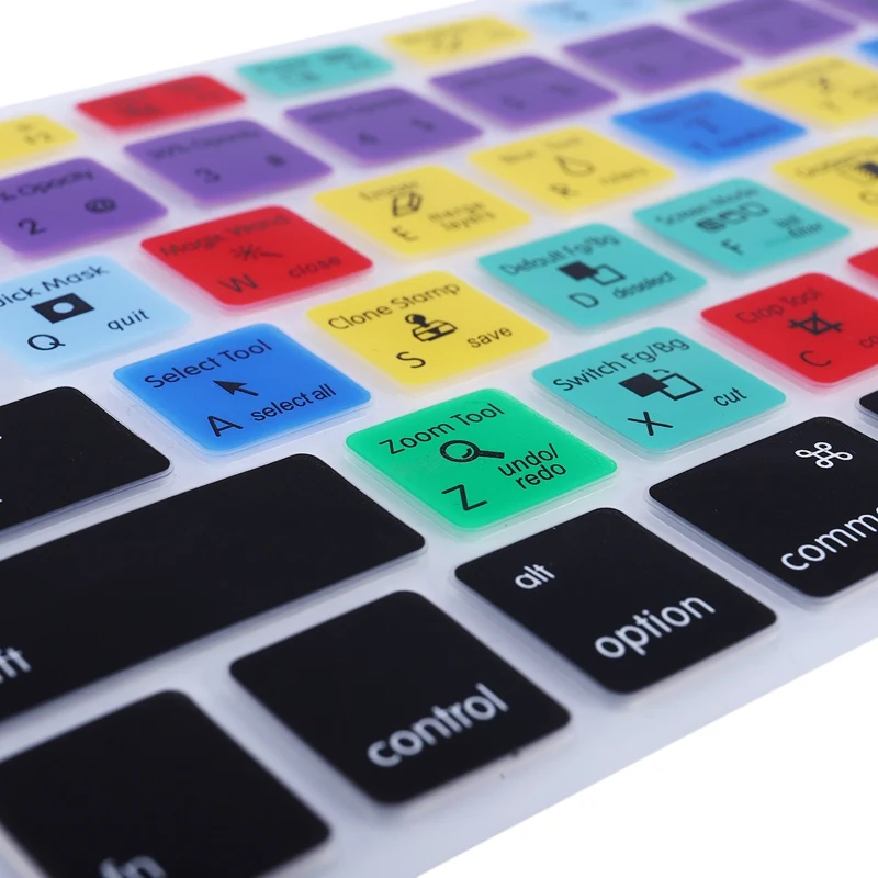 Для Adobe Photoshop клавиатура ярлык дизайн функциональная силиконовая крышка для MacBook