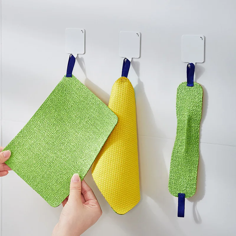 

Faucet Cleaning Scale Rag Cooking Bench Cleaning Brush Kitchen Dishwashing Towel Lint-Free Double-Sided Scouring Pad