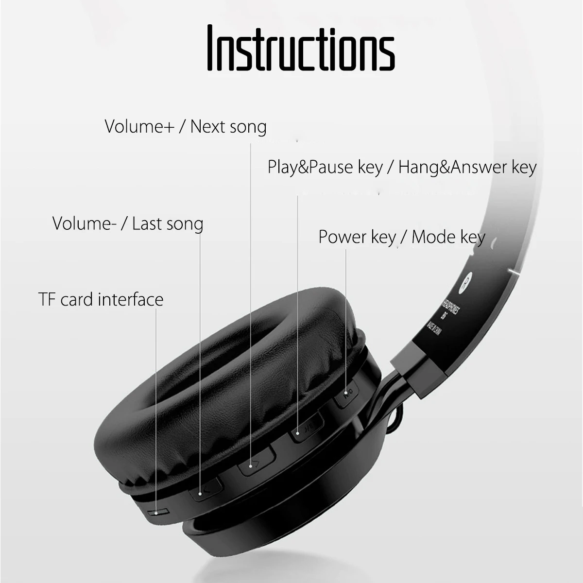 B6 беспроводные наушники bluetooth HiFI стерео Складная гарнитура светодиодный свет MP3 TF FM 3,5 мм наушники с микрофоном для телефона