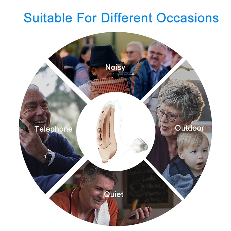 Слуховые аппараты аудиофоны мини 10 канальный Цифровые слуховые усилители AAB52P