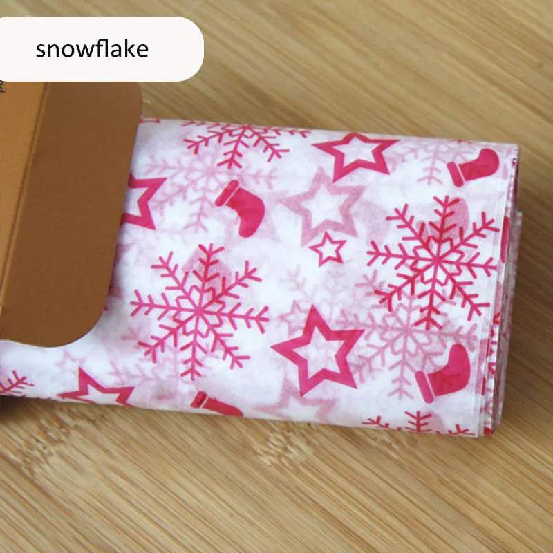 snowflake 50 шт. пищевая вощеная бумага обертки пищевая смазка бумажные инструменты для выпечки хлеб бургер фри посылка оберточная бумага - Цвет: snowflake