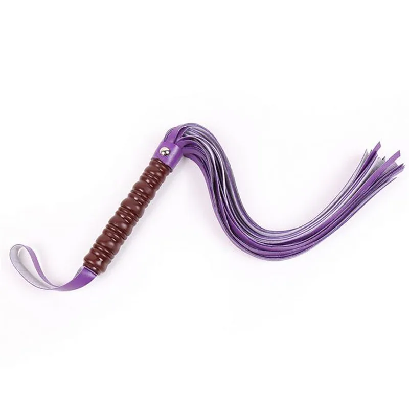 Взрослые игры Фетиш флирт фиолетовая кожа шлепание весло плетка флоггер секс