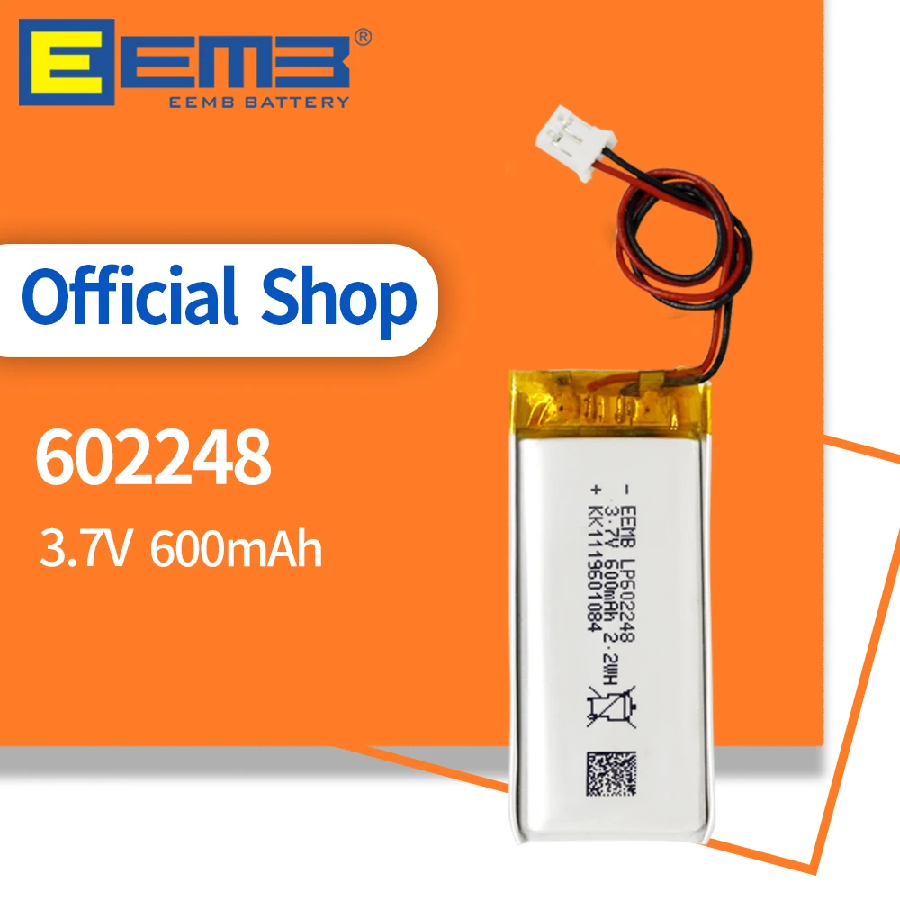 Литий-полимерная аккумуляторная батарея EEMB 602248 3 7 в 600 мАч для GPS-навигатора MP5
