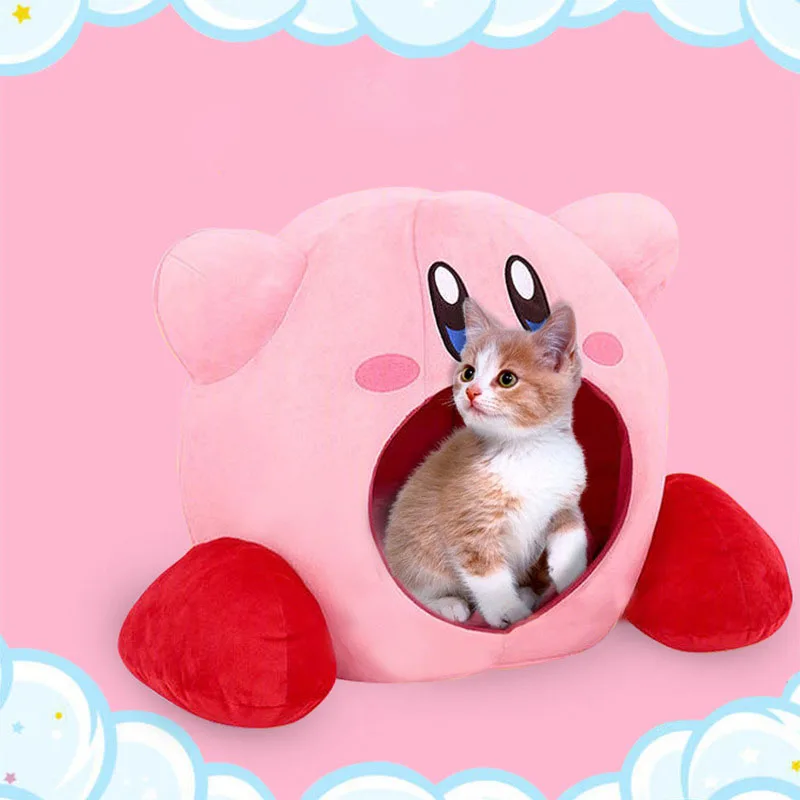 

Kawaii звезда Кирби мягкие игрушки 50 см ингаляция большой головной убор аниме фигурка кукла милая плюшевая игрушка для детей звезда Кирби Кот ...