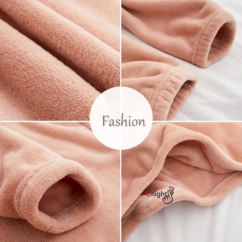 Одежда большого размера 5XL 6XL фланелевый теплый пижамный комплект для женщин