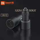 Автомобильное зарядное устройство Xiaomi Mi, быстрое зарядное устройство 1A1C 100 Вт, максимальная яркость, двойной выход 5 А, безопасная защита, классный светодиодный эффект, совместимое умное устройство