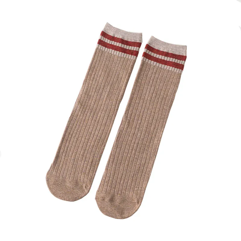 

Autumn Winter Socks Japanese harajuku Soft Cotton Socks Women Striped skarpetki damskie Vintage Boots Socks Warm Women socks