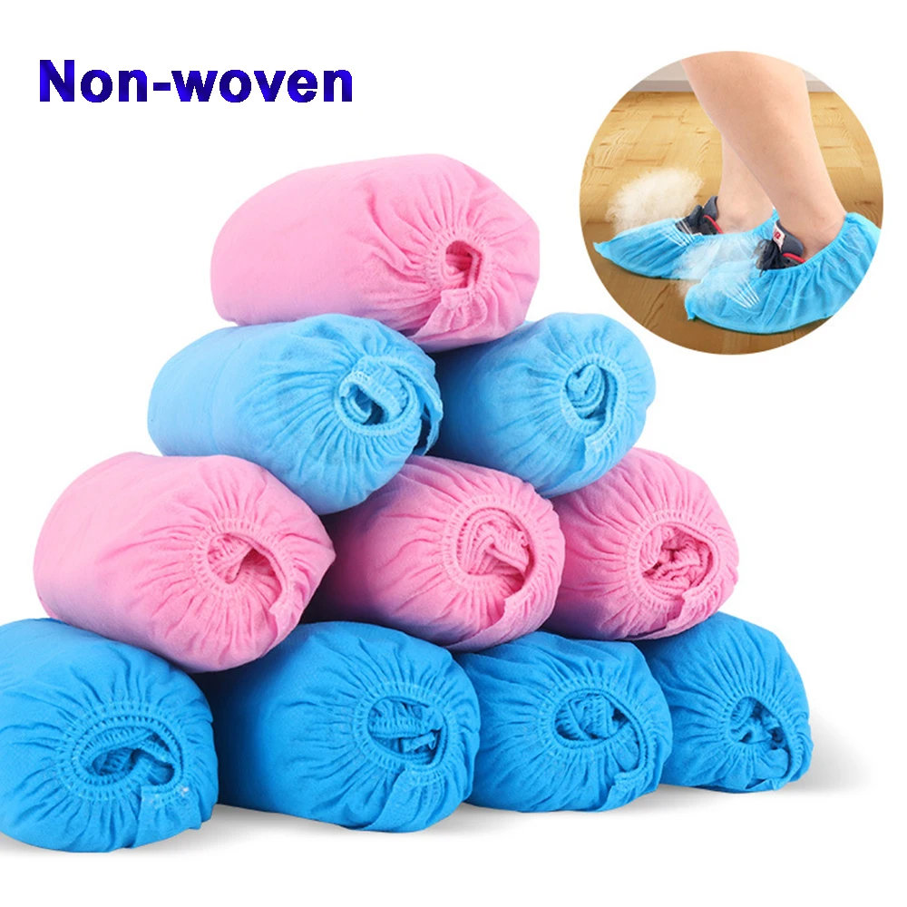 

100pcs Disposable Shoe Cover Shoes Sleeve Waterproof Overshoes Household Non-slip Rain Boots Dustproof Safety Protection