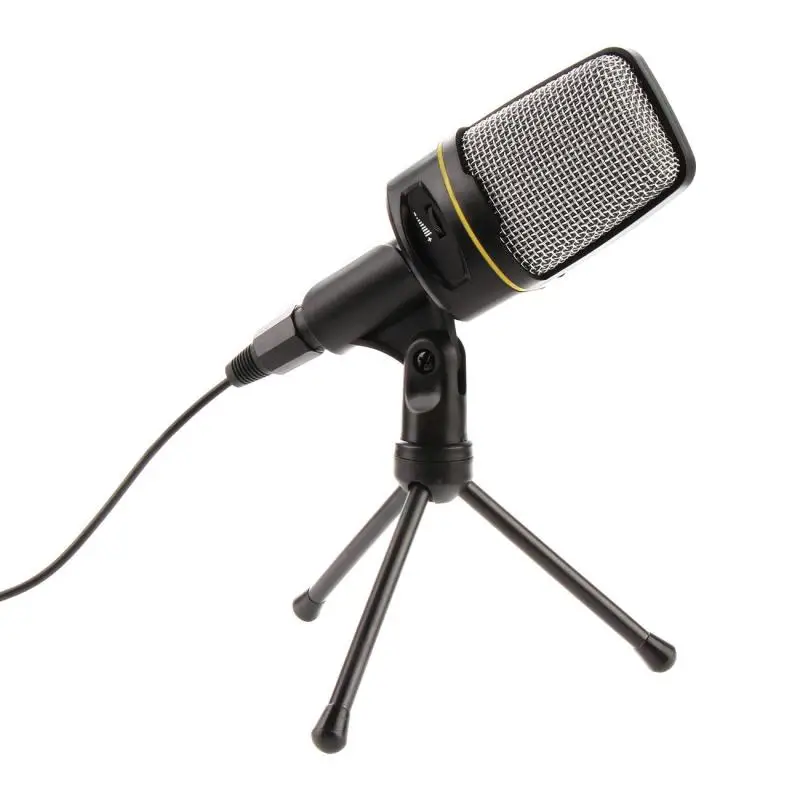 Professional Condenser Microphone Kit 3.5mm Plug Home Stereo Mic With Stand Tripod For Computer PC Phone YouTube Video | Электроника