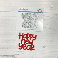 jmcraft 2021 happy new year english letter metal cutting dies diy scrapbook handmade paper craft metal steel template dies