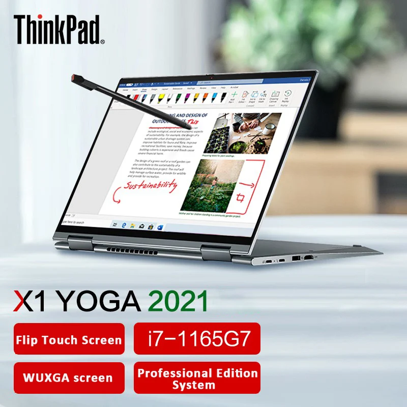 Lenovo Laptop ThinkPad X1 Yoga New  2021 Intel i7-1165G7 Windows 10 Professional 32GB 2TB SSD  Torch Xe LED Backlit Touchscreen
