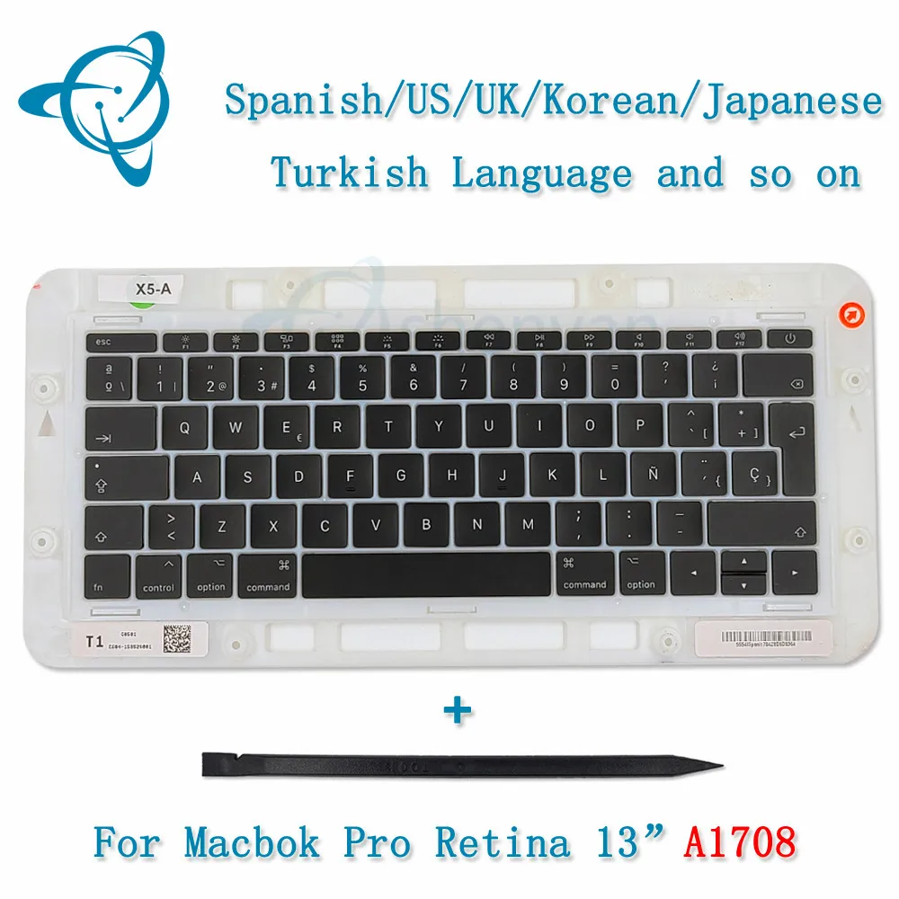 

A1708 Keycaps Keys Key Cap Keyboard Scissor Repair for Laptop Macbook US / UK / Spanish / Russian / French/German.... 2016 2017