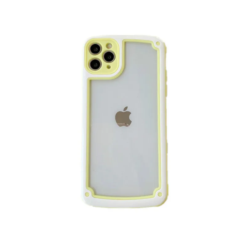 

Transparent two-color frame mobile phone case for iPhone11 Pro Max X XR XS XSMax 8 7 6PluS anti-drop protective back cover