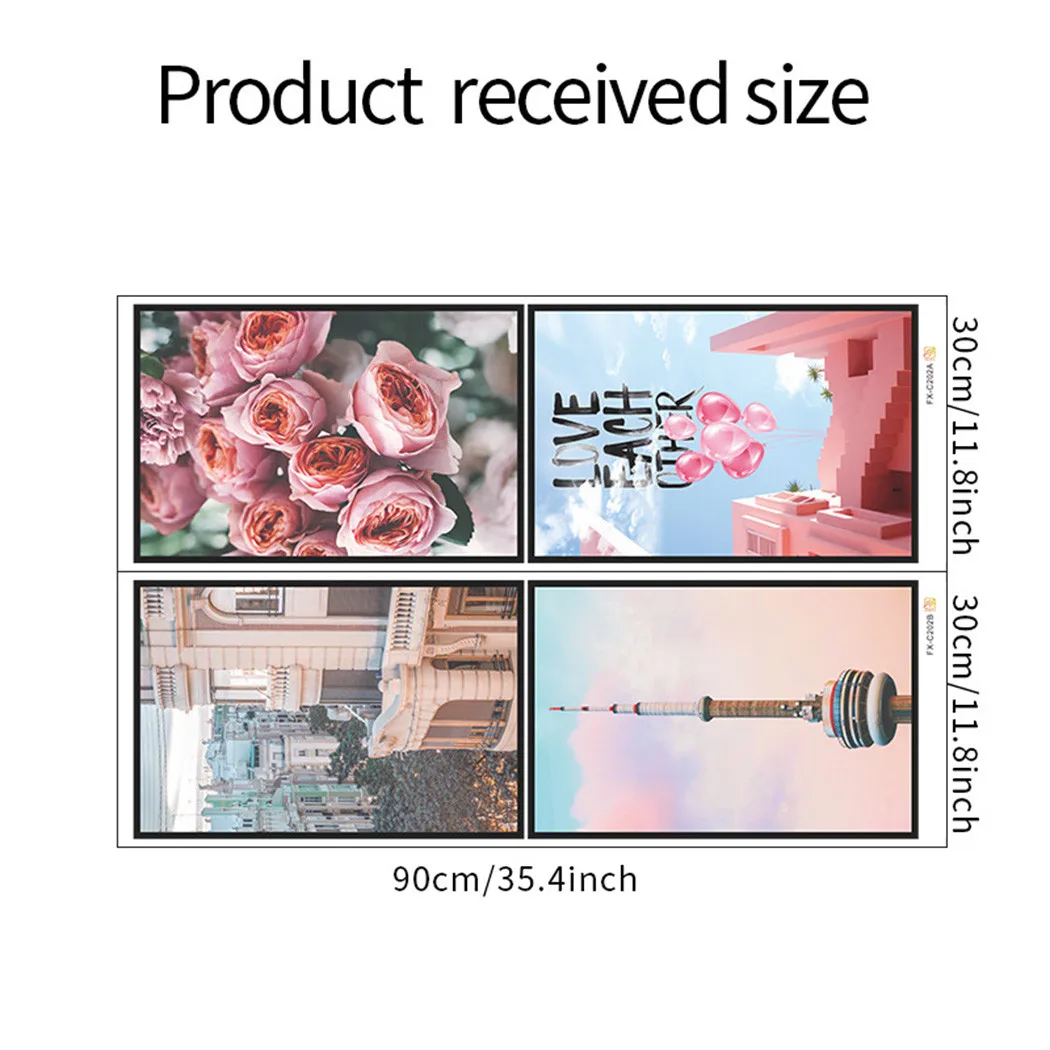 

1 Set Of Wall Stickers Finished Product Size: 88*75cm/34.6*29.5inch Flat Photo Frame Flower Bedroom Home Decoration Wall Sticker