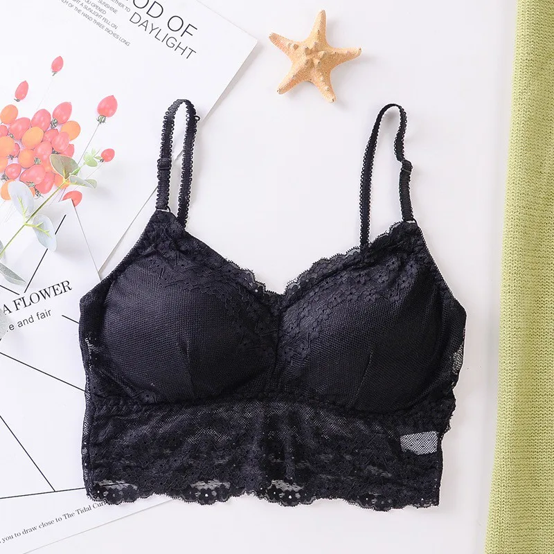 Sexy Tube Top For Women Backless Beauty Adjustment Padded Wire Free Solid Color Knitwear Lace Side Intimate | Женская одежда