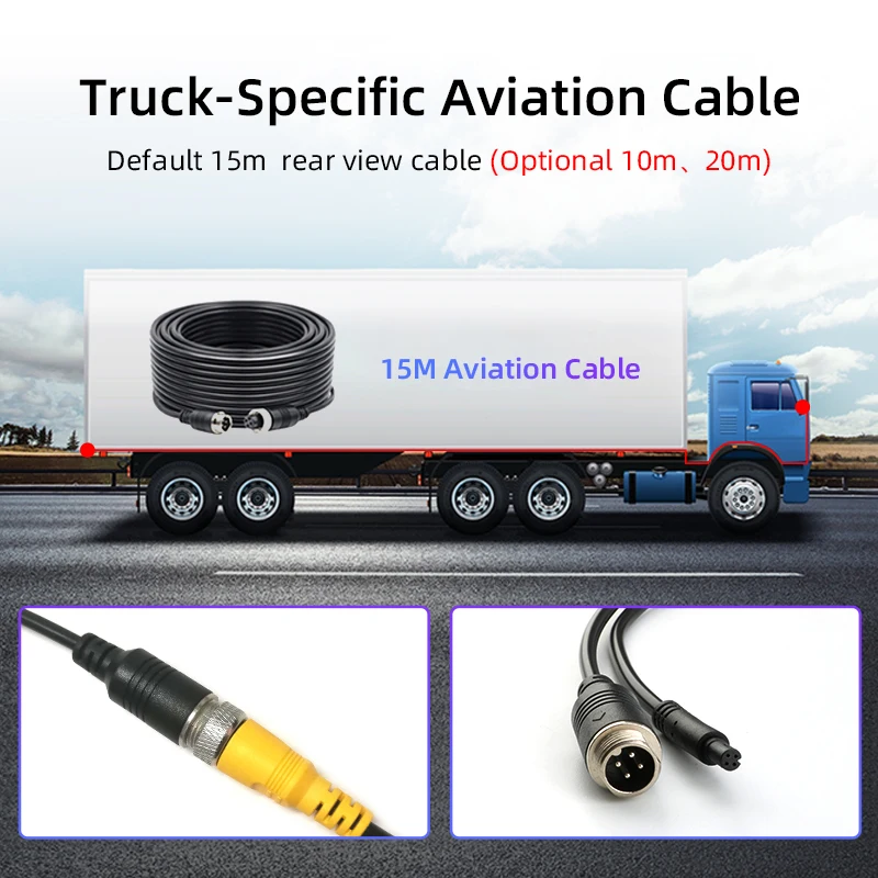 

7" DVR For Truck Registrars 1080P AHD CCTV 2-Channel 12-24V Driving Cameras Split Screen Time-lapse Video Parking Camera