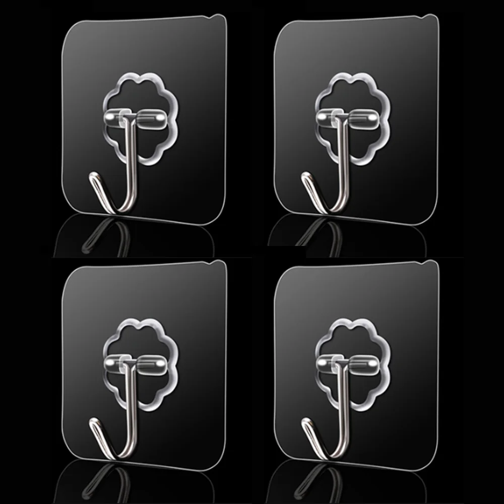 

Прозрачные крепкие самоклеящиеся настенные вешалки Oauee для дверей, крючок на присоске, стойка для тяжелых нагрузок, присоска для ванной ком...