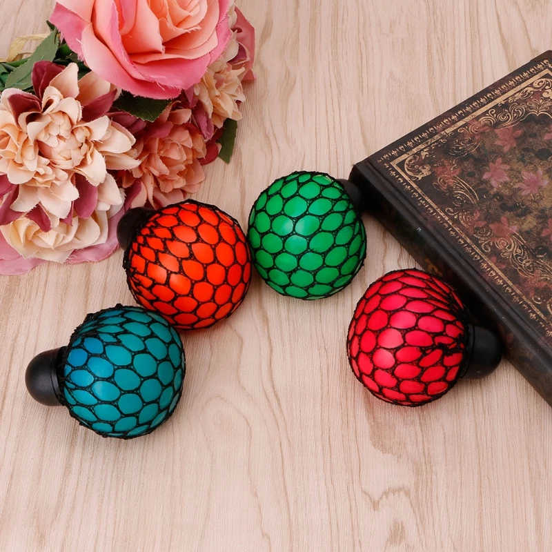 

Fruit Toy Anti Stress Face Reliever Grape Ball Autism Squeeze Relief Game R66D