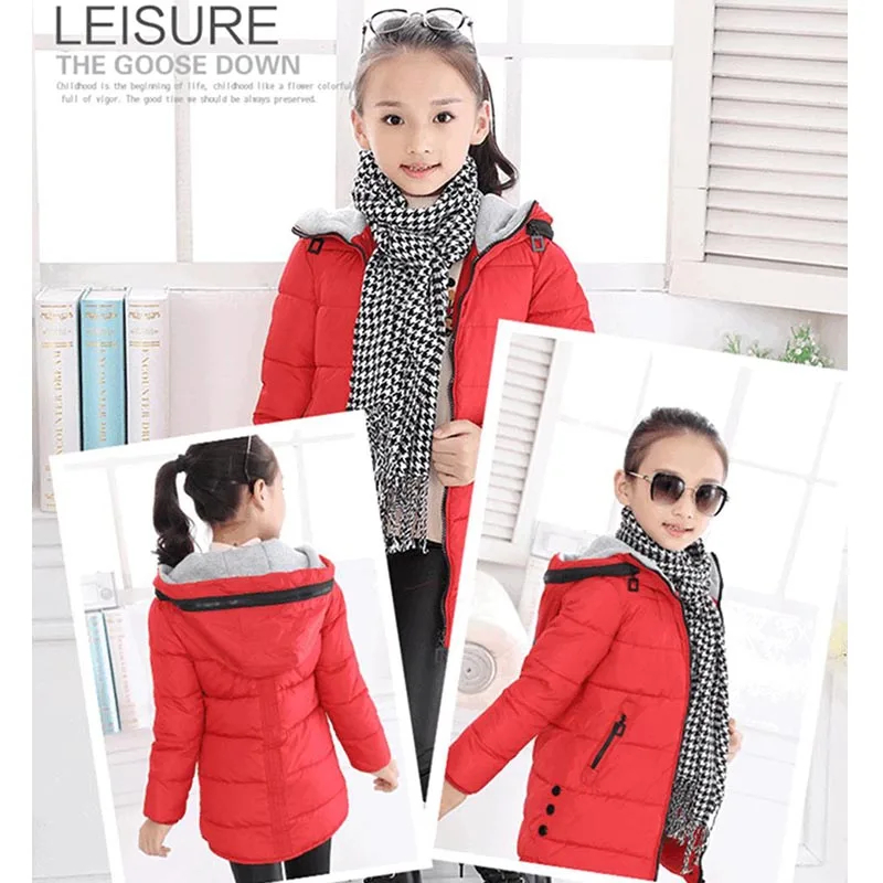 Зимняя куртка для девочек Весенне-осенняя одежда с хлопковой подкладкой детское