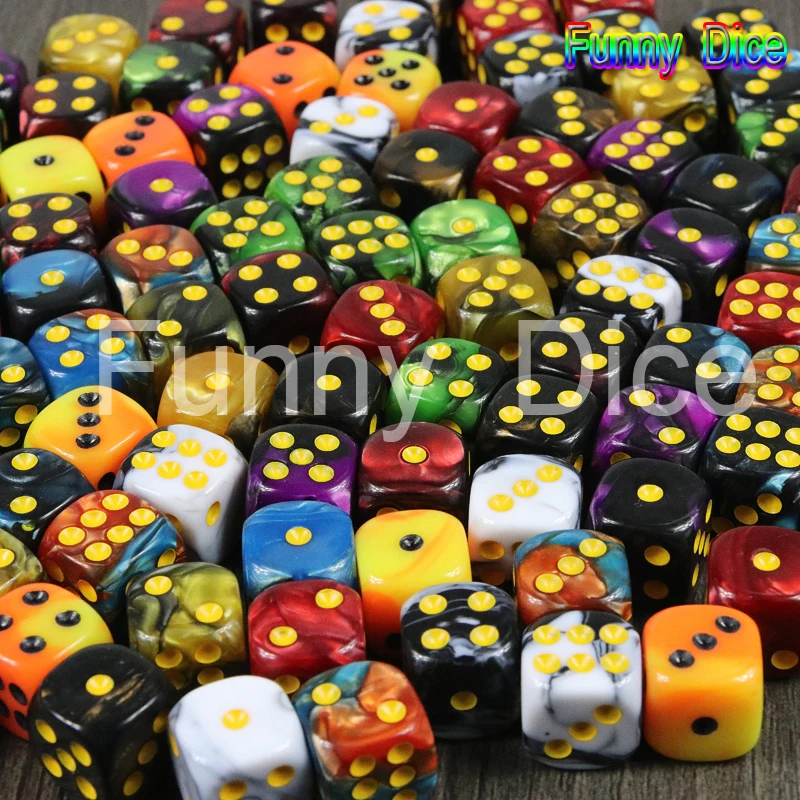 Лучшее предложение! 100 шт 12 мм D6 игральные кости играя в матрицу со стандартной