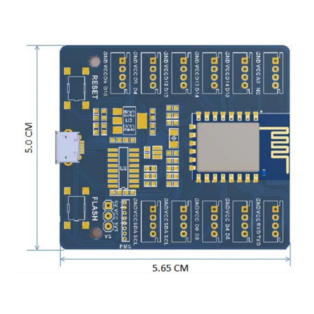 10 шт./лот набор датчиков IoT Плата расширения ESP8266 Wi Fi комплект для доски PMS5003 WiFi