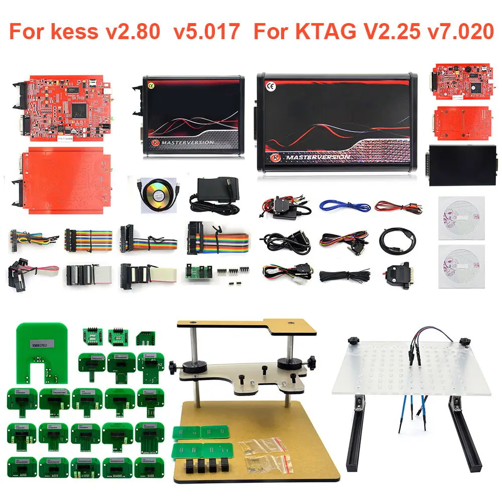 KESS KTAG V5.017 красная печатная плата K-T..V7.020 4 Светодиодная Магнитная деталь 2 25 5 017