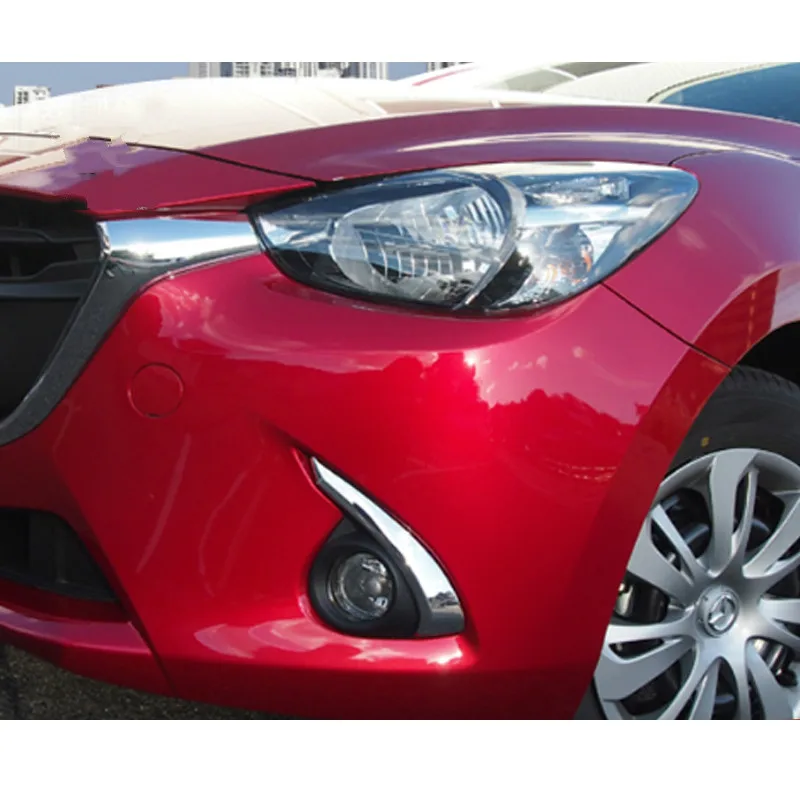 ABS хромированные аксессуары передняя противотуманная фара для Mazda 2 Demio 2015 2016 2017 DJ