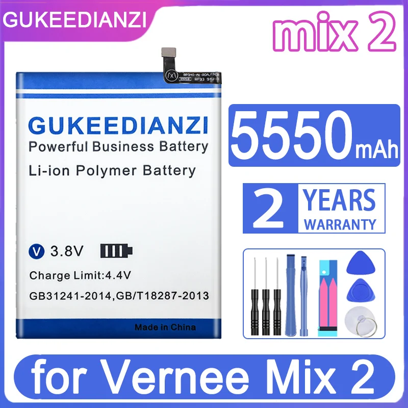 

GUKEEDIANZI Replacement Battery mix 2 5550mAh for Vernee Mix 2 Mix2