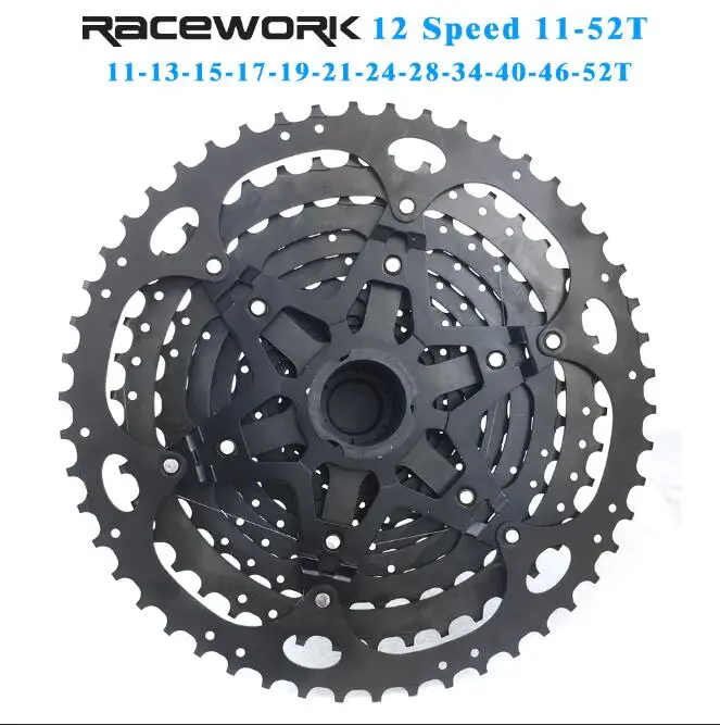 11-52T Кассета 12 скоростей MTB горный велосипед Freewheel 11-50T 11-52T для Shimano M9100 Sram Eagle 12S черная кассета - Цвет: 11-52T