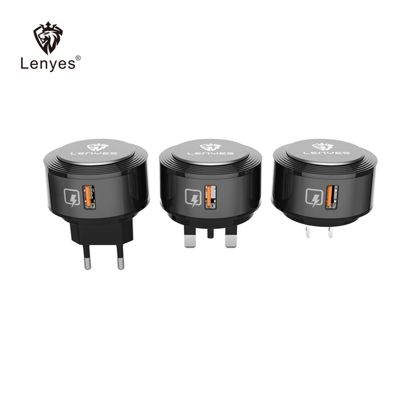 Быстрое зарядное устройство Lenyes QC3.0 штепсельная вилка европейского стандарта
