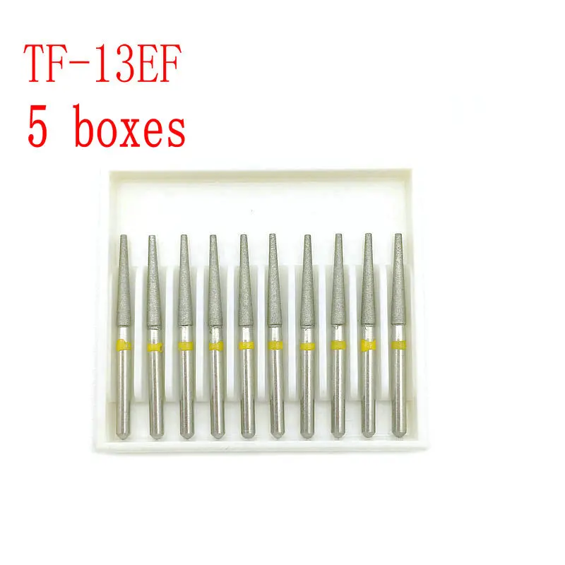 50 шт. стоматологических алмазных боров (зернистость желтый/Экстра тонкий